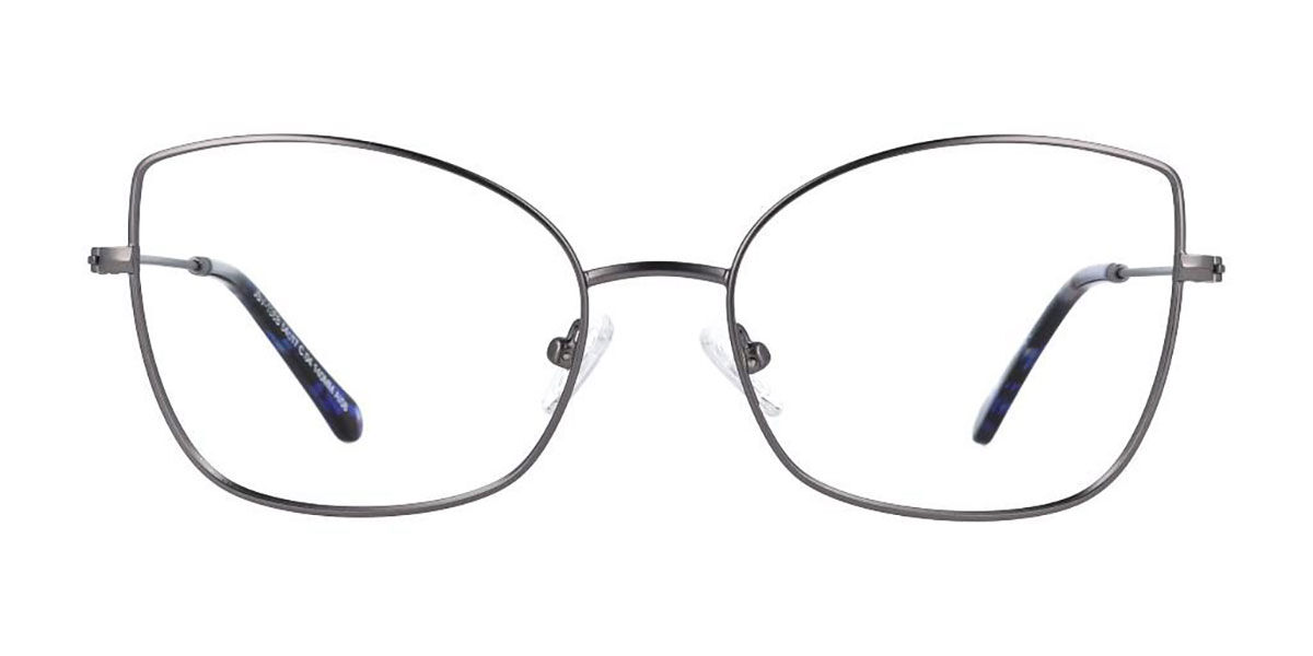 Image of Cat Eye Montuta completa Metal Grises Gafas Recetadas para Hombre - Gafas Anti-Azules - SmartBuy Collection ESP