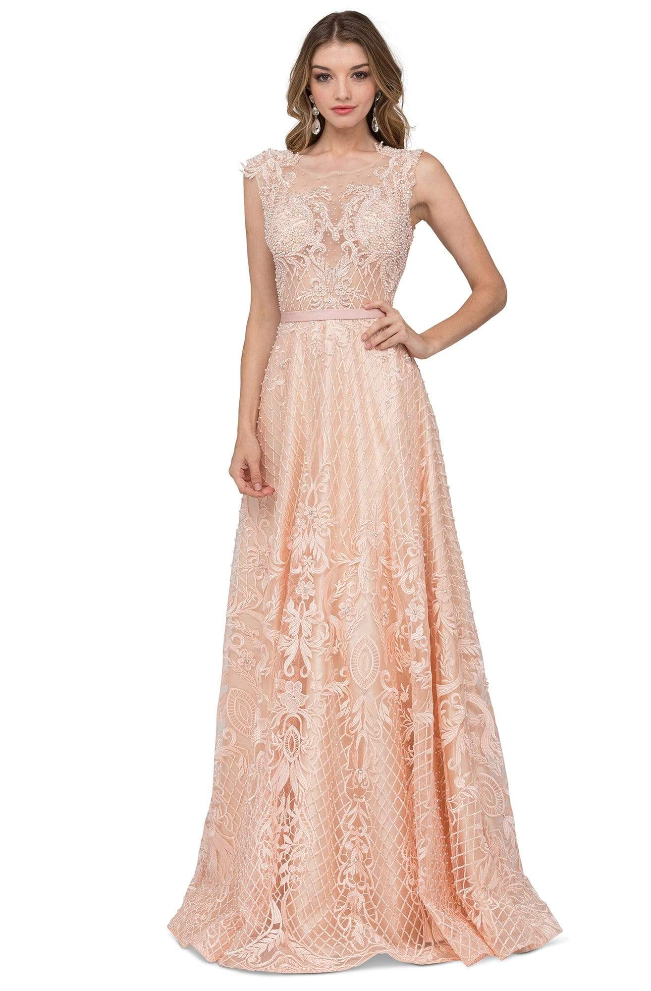 Image of Cecilia Couture - 1408 Embroidered A-Line Evening Gown