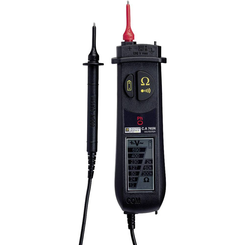 Image of Chauvin Arnoux CA 745N Two-pole voltage tester CAT III 600 V Bargraph