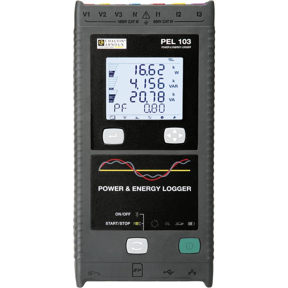 Image of Chauvin Arnoux PEL 103 Mains-analysis device Mains analyser P01157153 Calibrated to Manufacturers standards (no