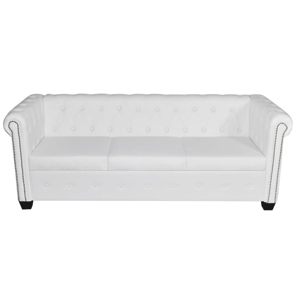Image of Chesterfield 3-Seater Artificial Leather White