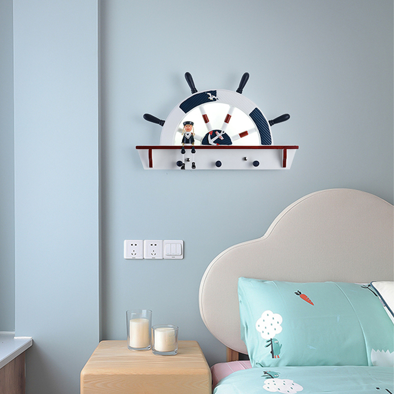 Image of Children&#039s Room Bedroom Wall Lamp Bedside Cartoon Wall Light Aisle Staircase Lighting American led Eye Protection Decorative Sconce