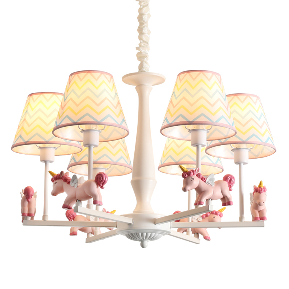 Image of Children&#039s Room Chandelier Bedroom Pendant Lamps Pastoral Dining Room Lighting American Cartoon Hanging Lamp Creative Chandeliers