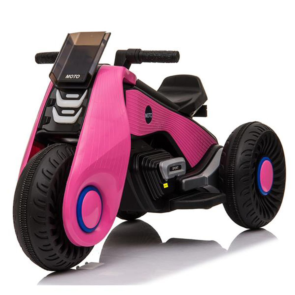 Image of Children's Electric Motorcycle 3 Wheels Double Drive With Music Playback Function - Pink