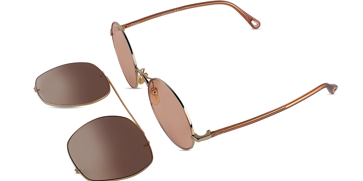 Image of Chloé CH0042S 004 56 Lunettes De Soleil Homme Dorées FR