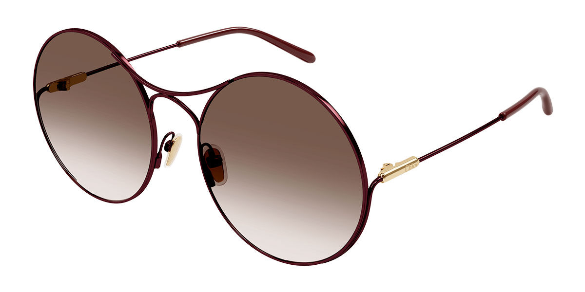 Image of Chloé CH0166S 003 58 Lunettes De Soleil Femme Bordeaux FR