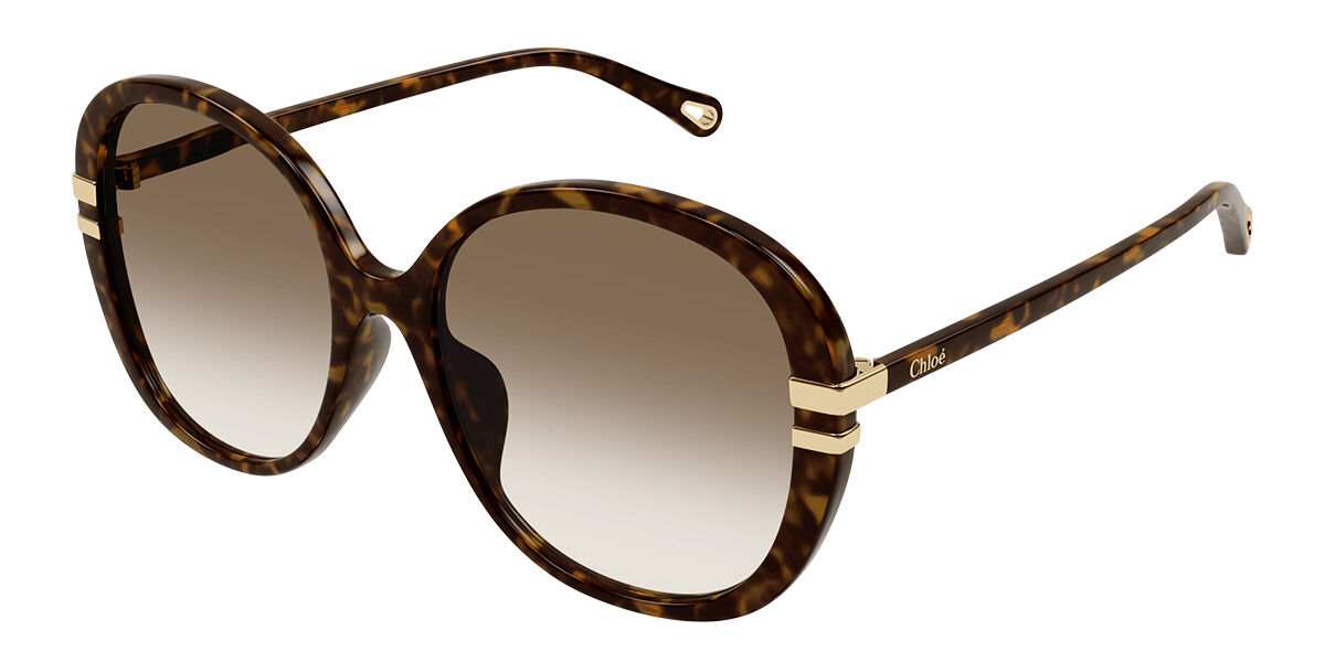 Image of Chloé CH0207SK Formato Asiático 002 Óculos de Sol Tortoiseshell Feminino BRLPT