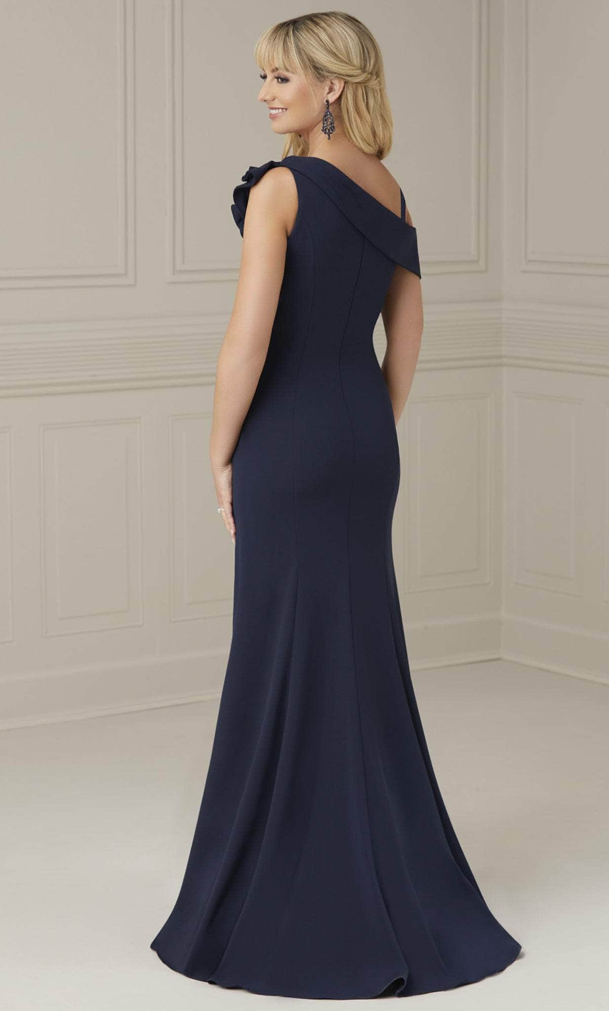 Image of Christina Wu Elegance 17111 - Ruffle One Shoulder Evening Dress