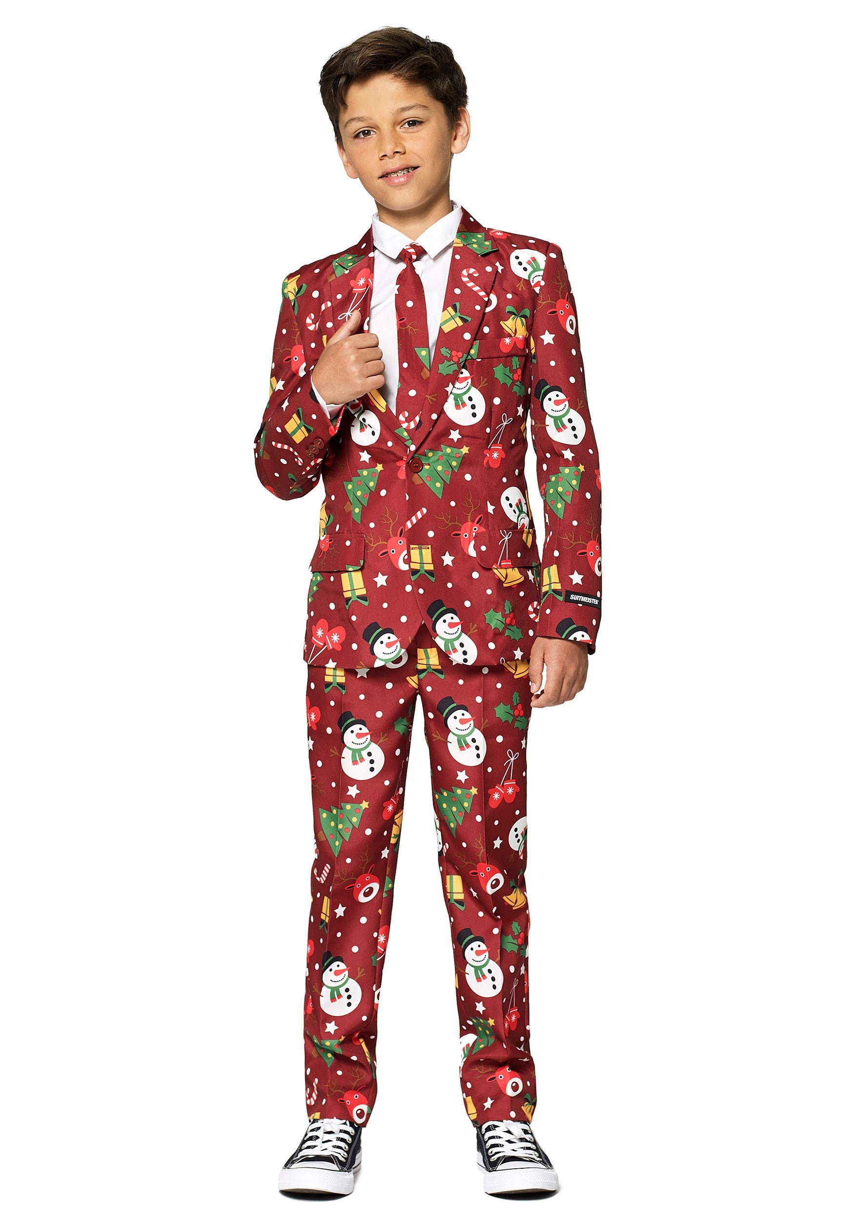 Image of Christmas Red Light Up Boy's Suit Suitmeister ID OSOBBO-0019-L
