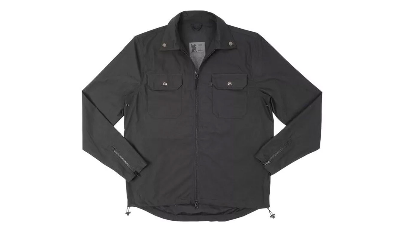 Image of Chrome Industries Ike Poplin Windshirt Black FR