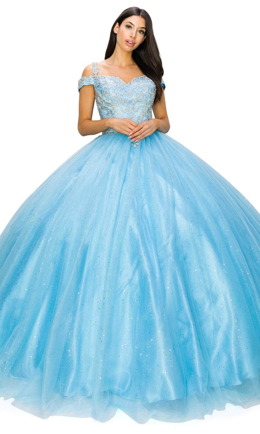 Image of Cinderella Couture 8028J - Sweetheart Cold Shoulder Ballgown