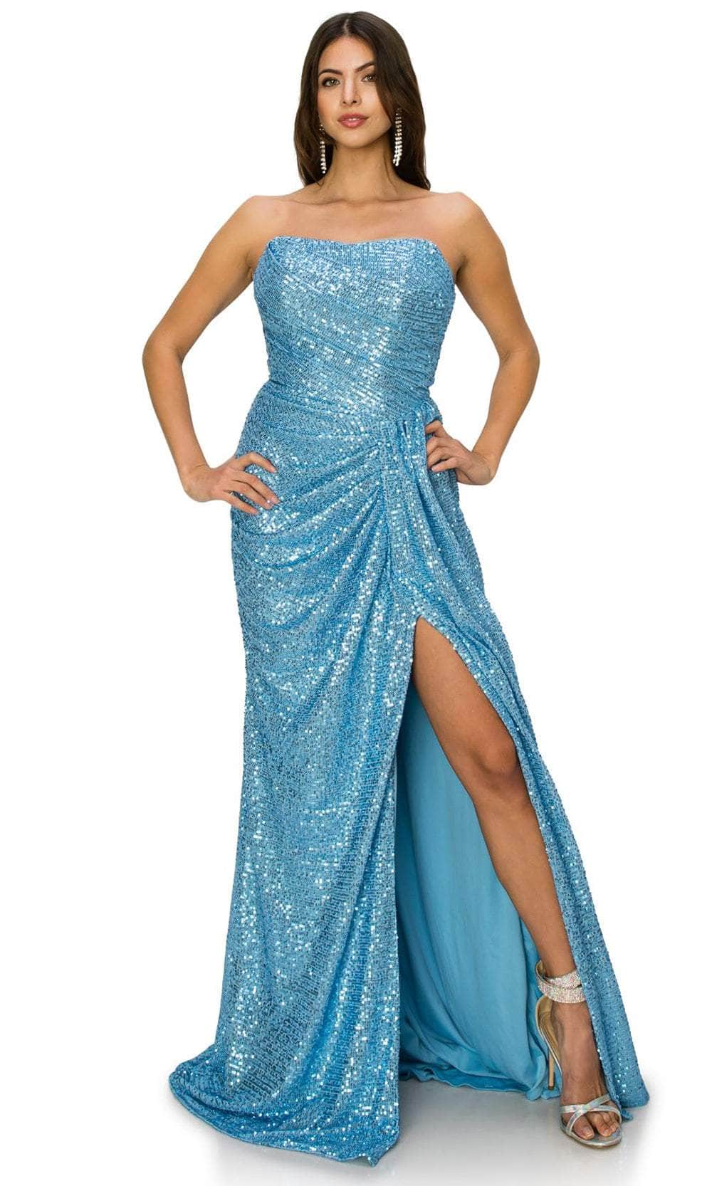 Image of Cinderella Couture 8052J - Ruched All over Sequin Prom Gown