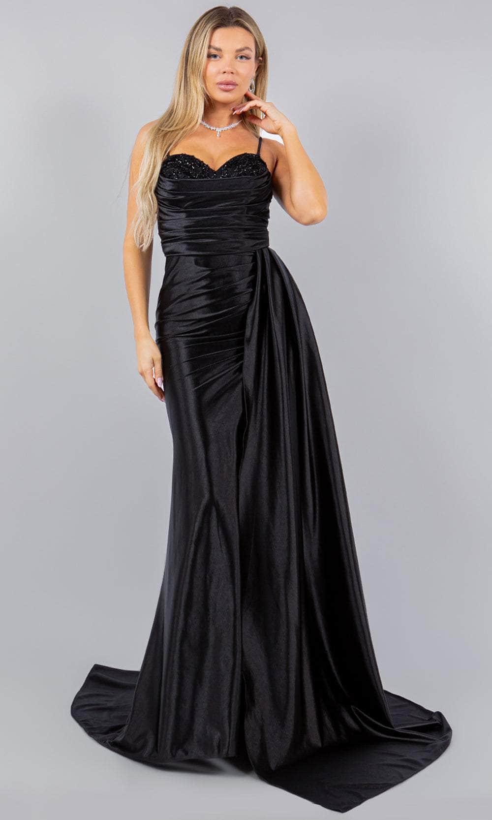 Image of Cinderella Couture 8082J - Sweetheart Side Draped Prom Gown