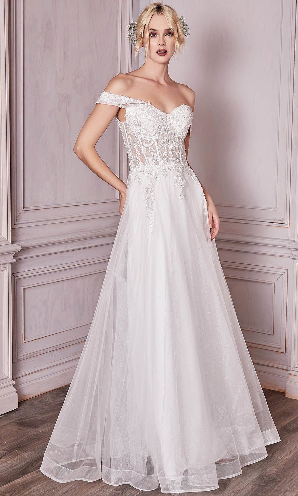 Image of Cinderella Divine Bridal CD961W - A-line Bridal Gown