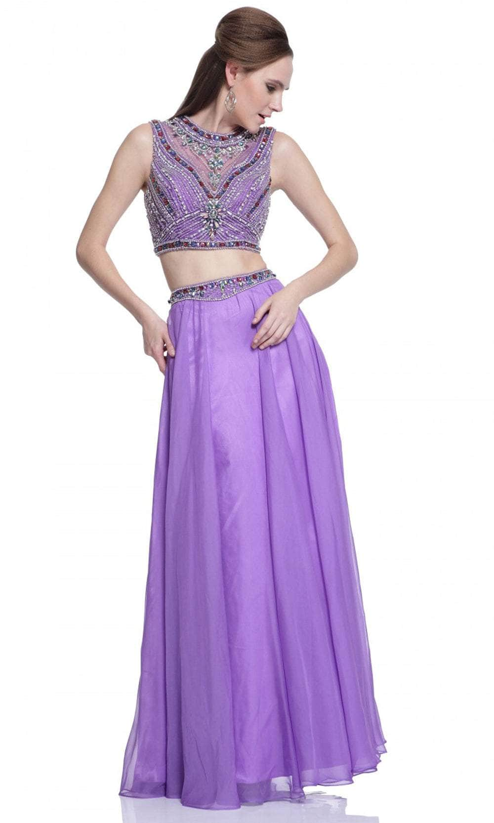 Image of Cinderella Divine C291 - Two-Piece Chiffon Evening Dress