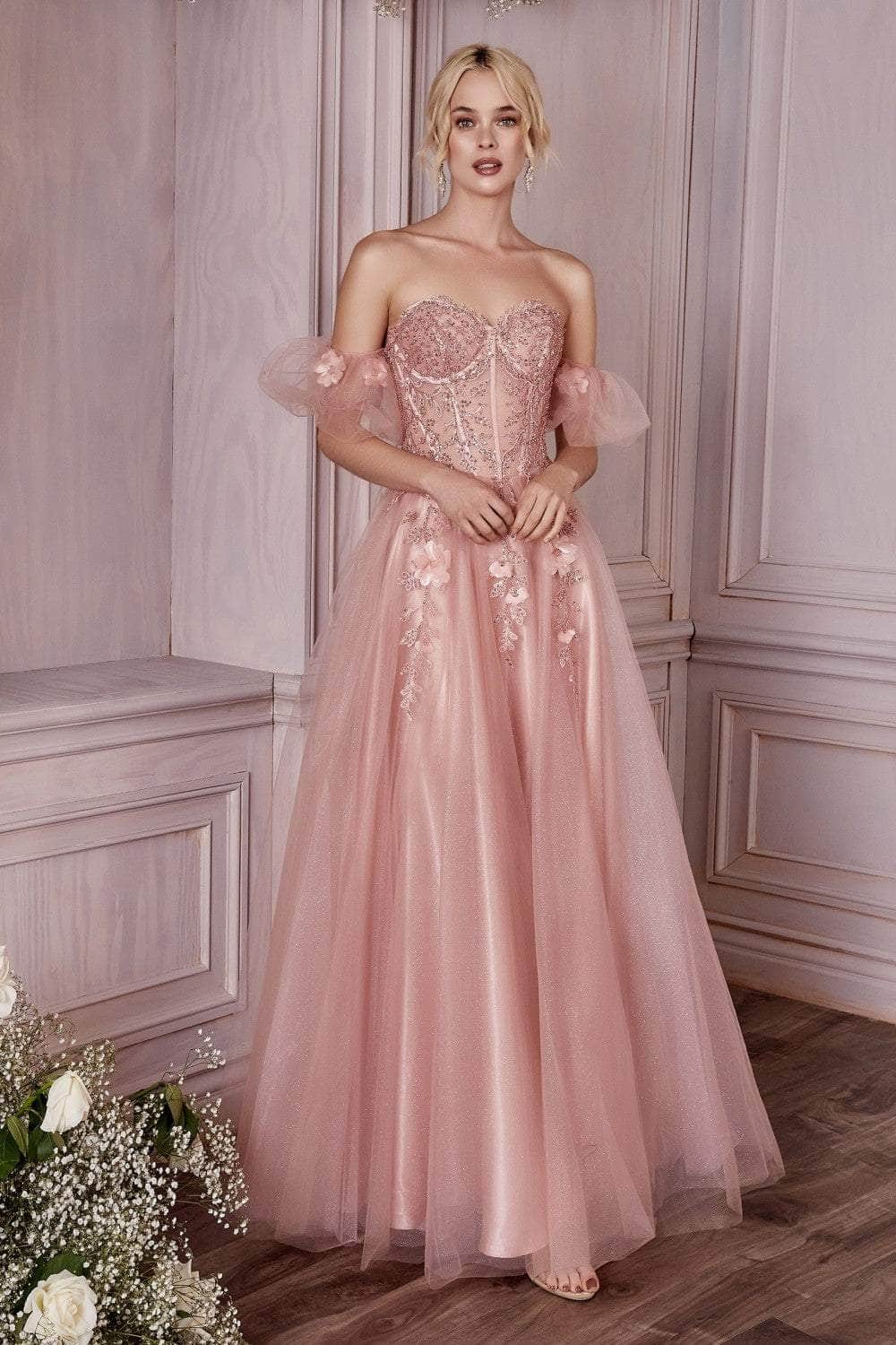 Image of Cinderella Divine CD0191 - Beaded Corset Prom Dress