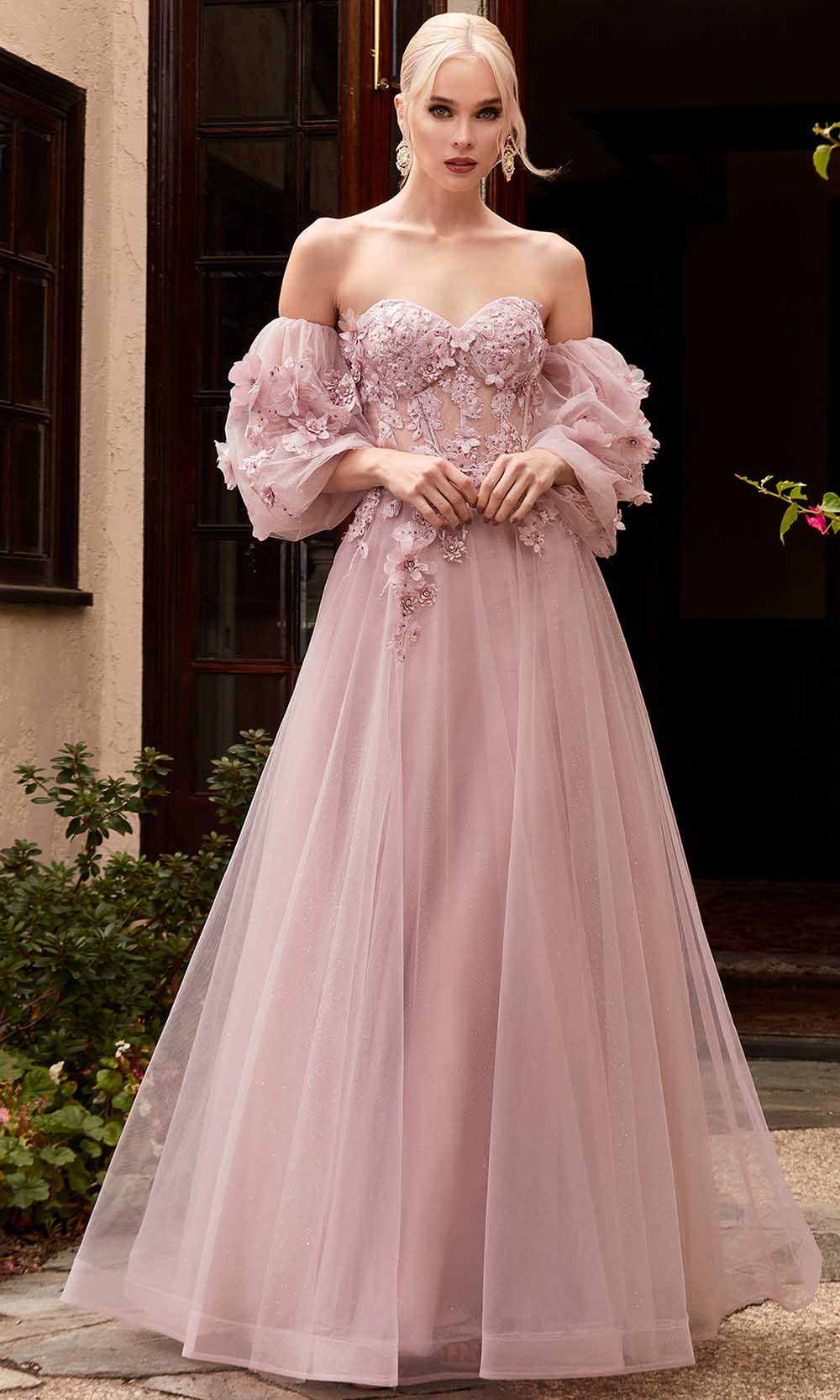 Image of Cinderella Divine CD962 - 3D Floral Prom Dress