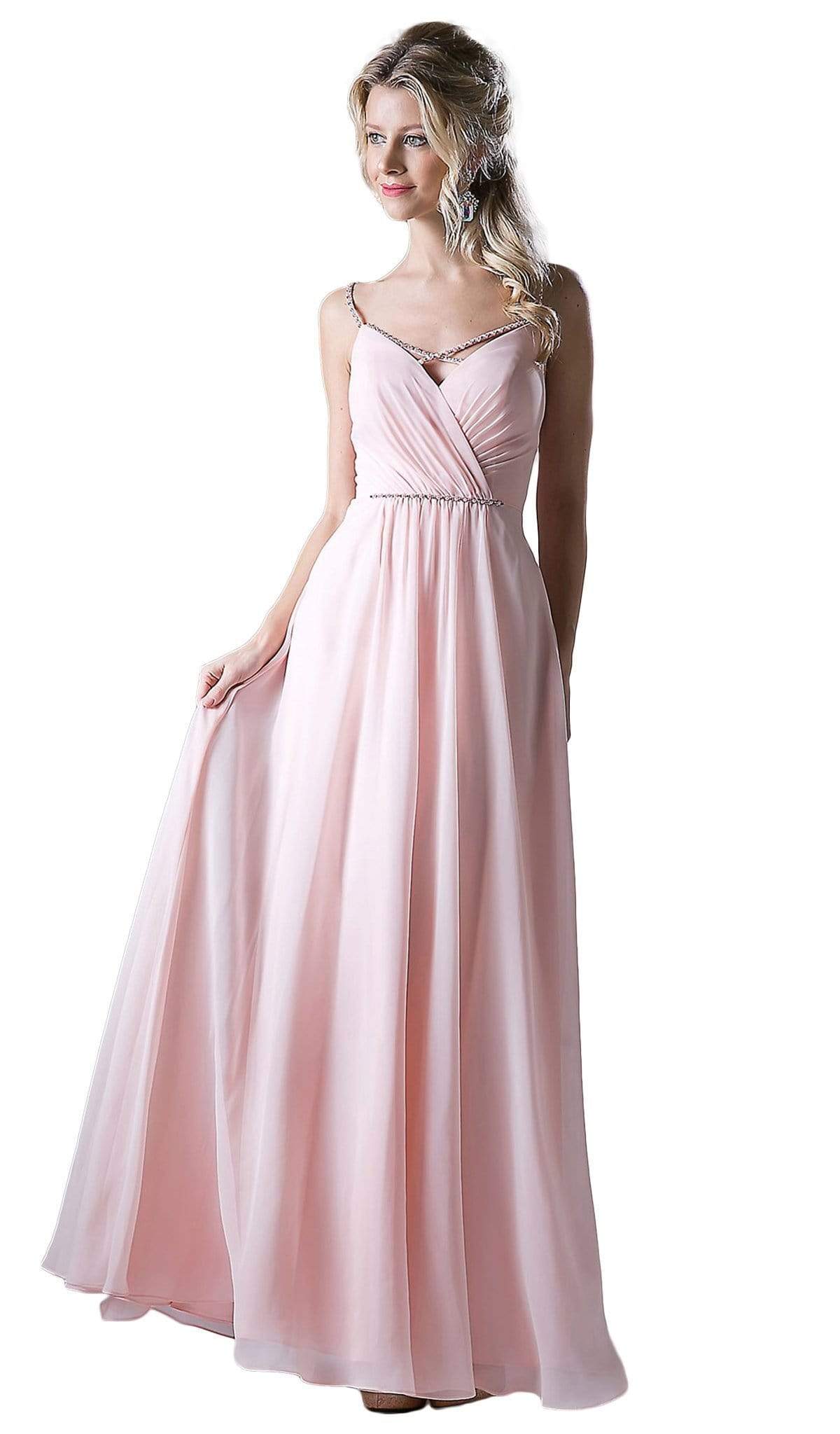 Image of Cinderella Divine - Embellished Strappy Ruched A-line Dress