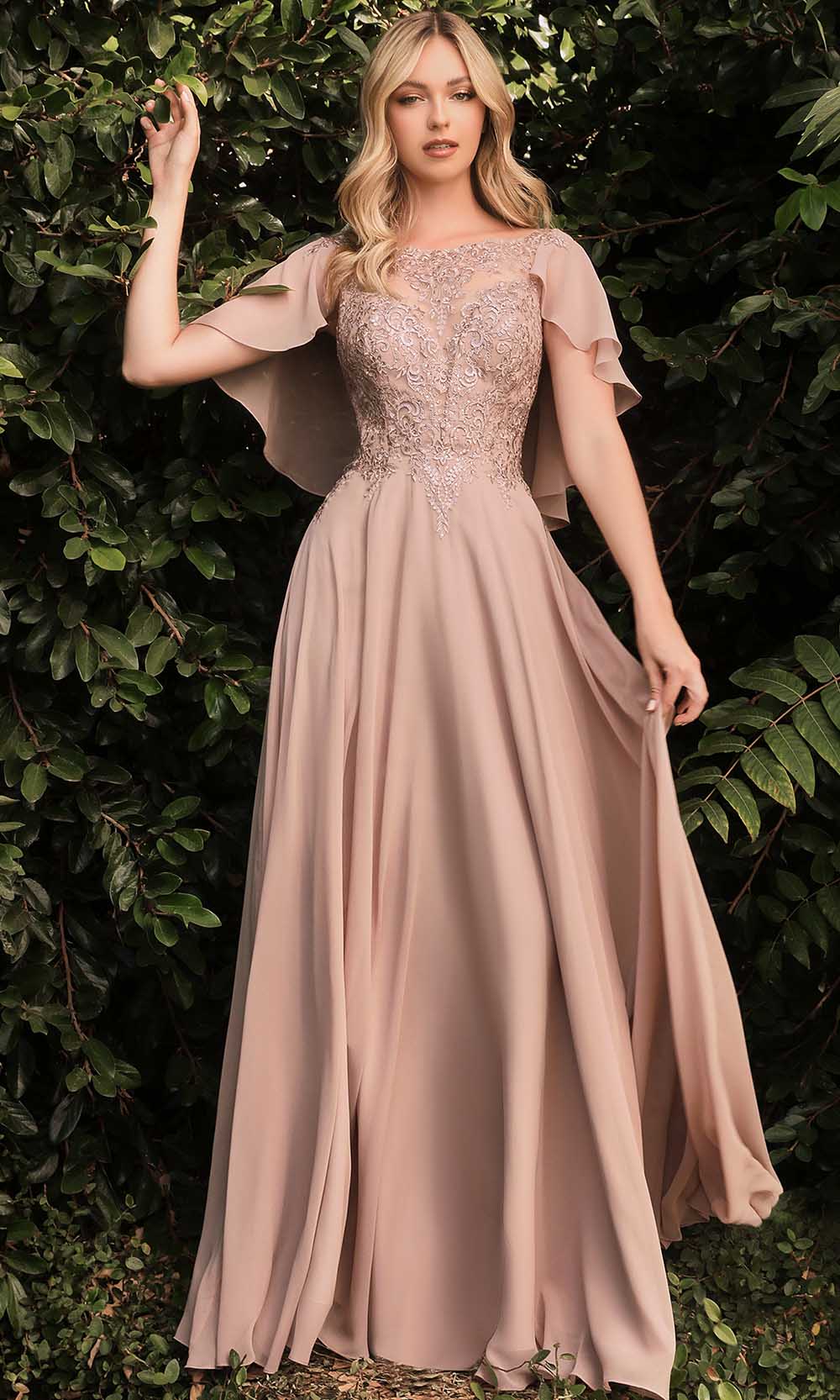Image of Cinderella Divine HT101 - Illusion Bateau Formal Dress