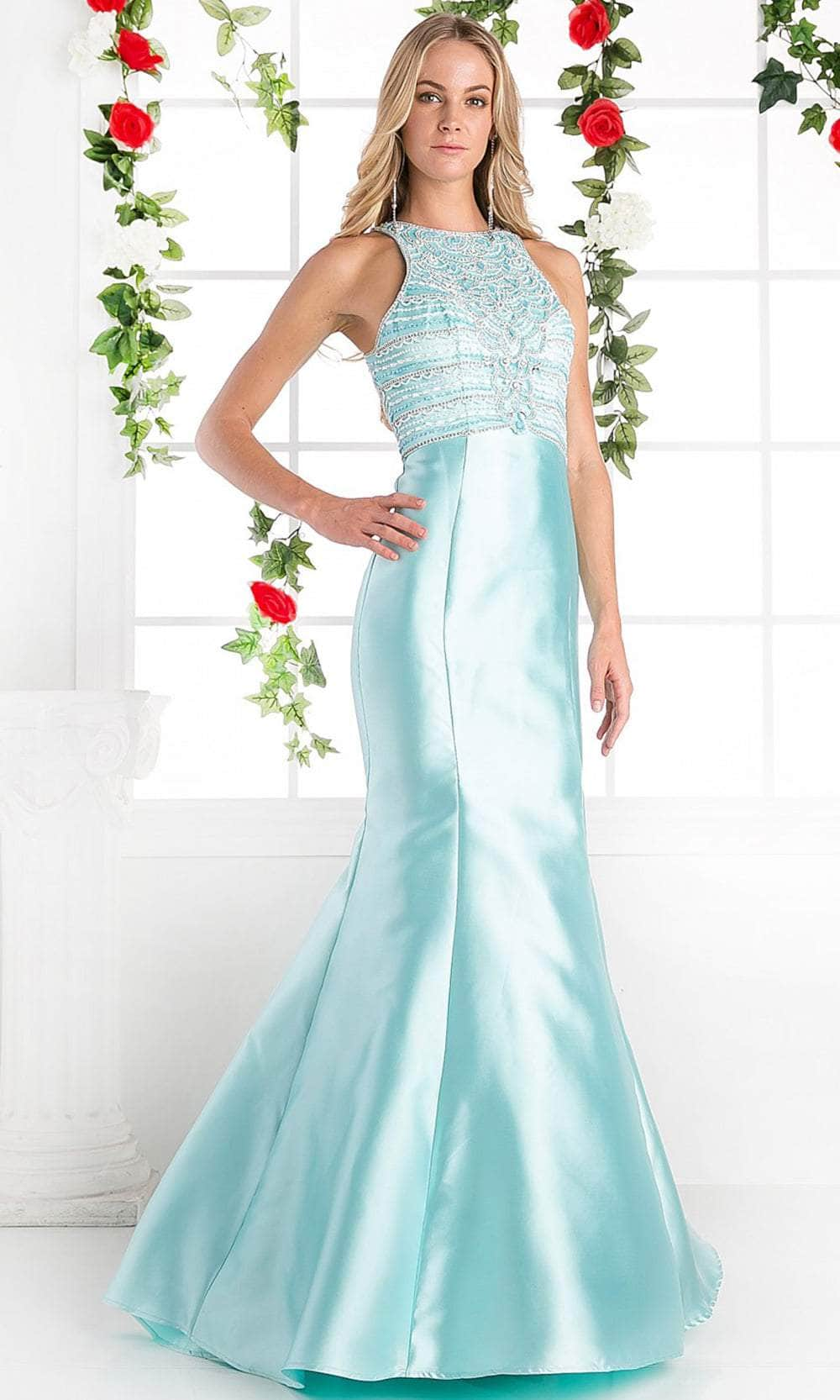 Image of Cinderella Divine ML6538 - Beaded Jewel Evening Dress