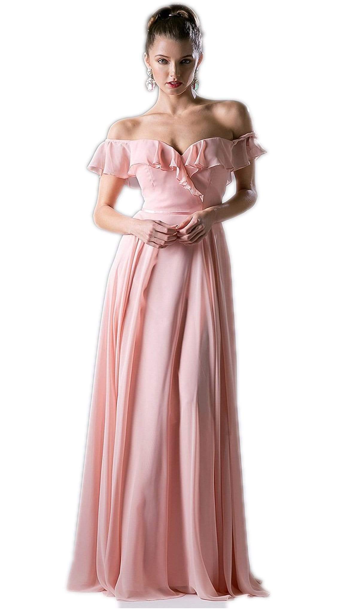 Image of Cinderella Divine - Ruffled Off-Shoulder A-line Dress