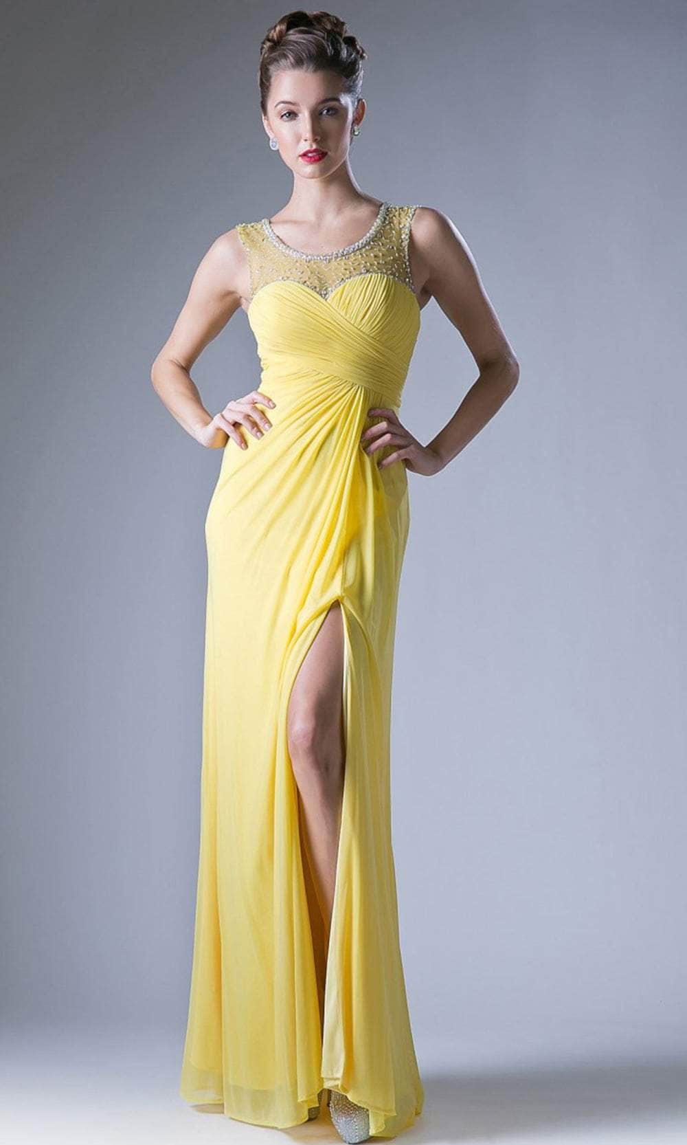 Image of Cinderella Divine XP13 - Ruched Sheer Back Long Dress