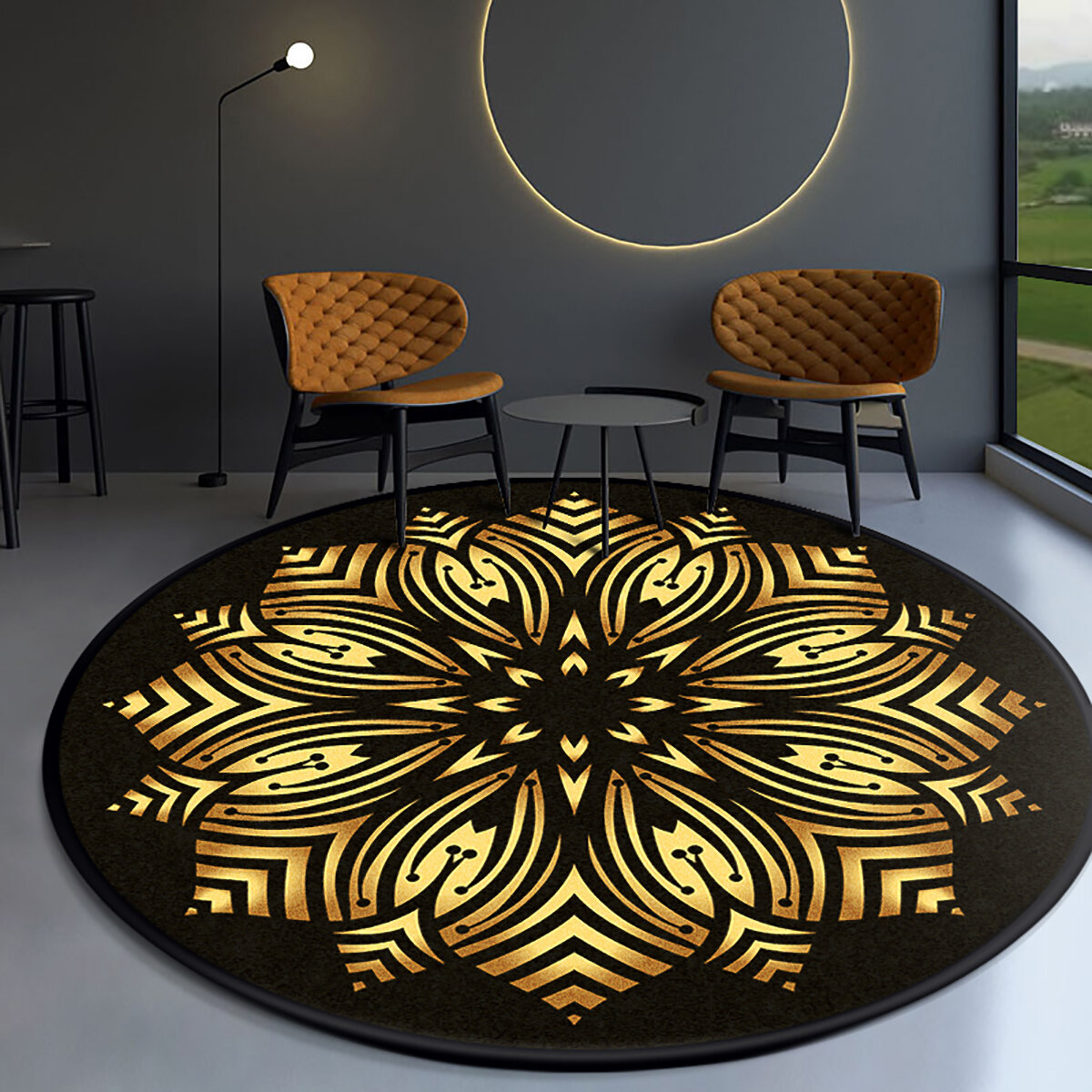 Image of Circular Circle Round Rugs Floor Carpets Small Extra Large Mats
