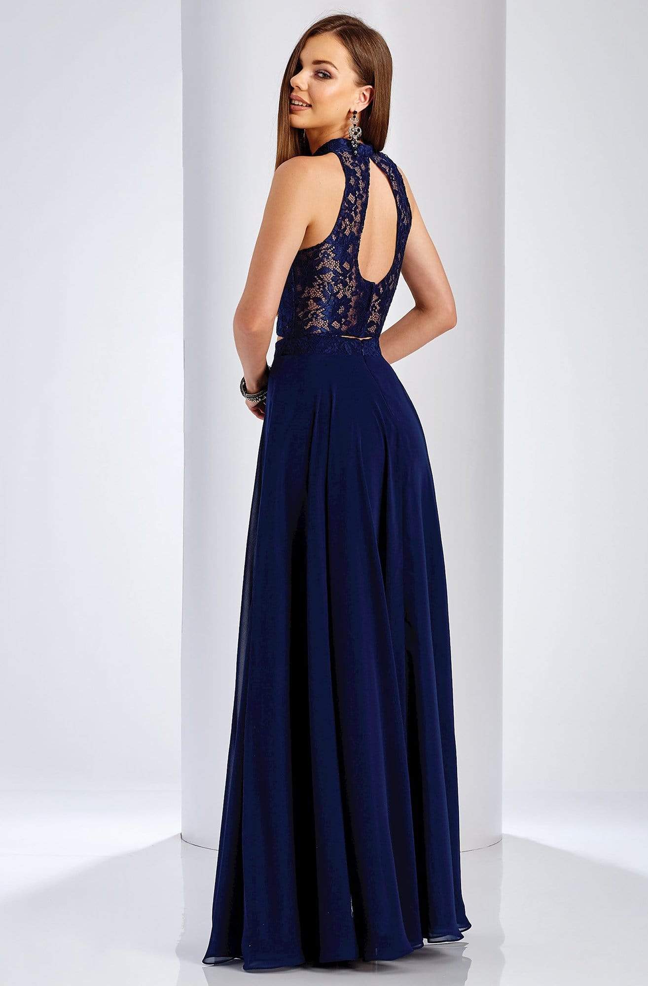 Image of Clarisse - 3427 Two-Piece Lace Illusion A-Line Gown