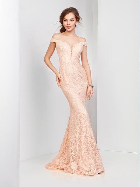 Image of Clarisse - 4801 Off Shoulder Beaded Lace Mermaid Gown