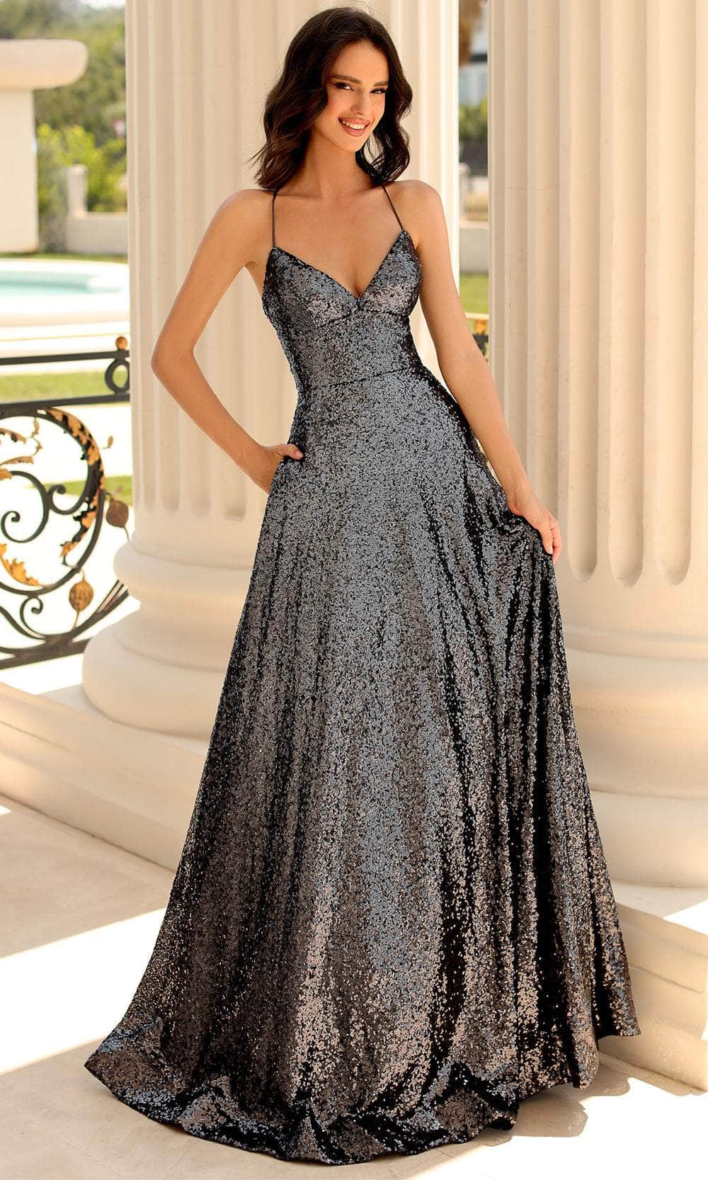 Image of Clarisse 810407 - Strappy Sequin Prom Dress