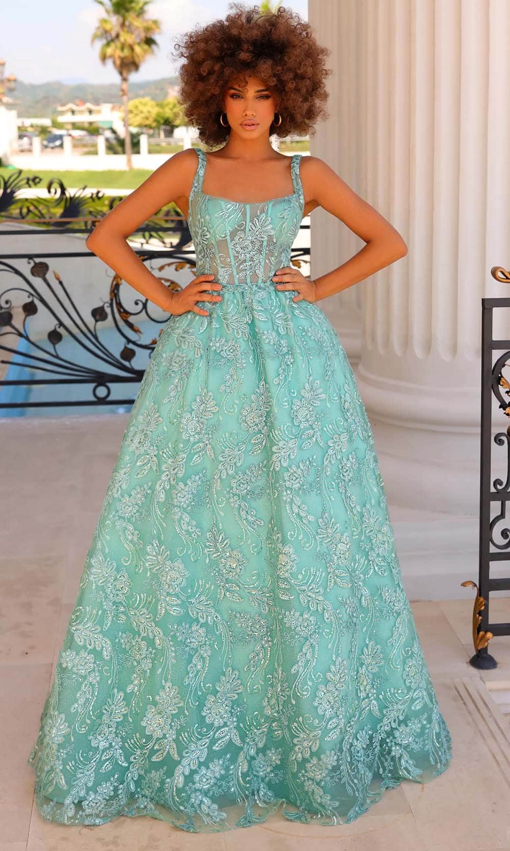 Image of Clarisse 810809 - Embroidered A-Line Prom Gown