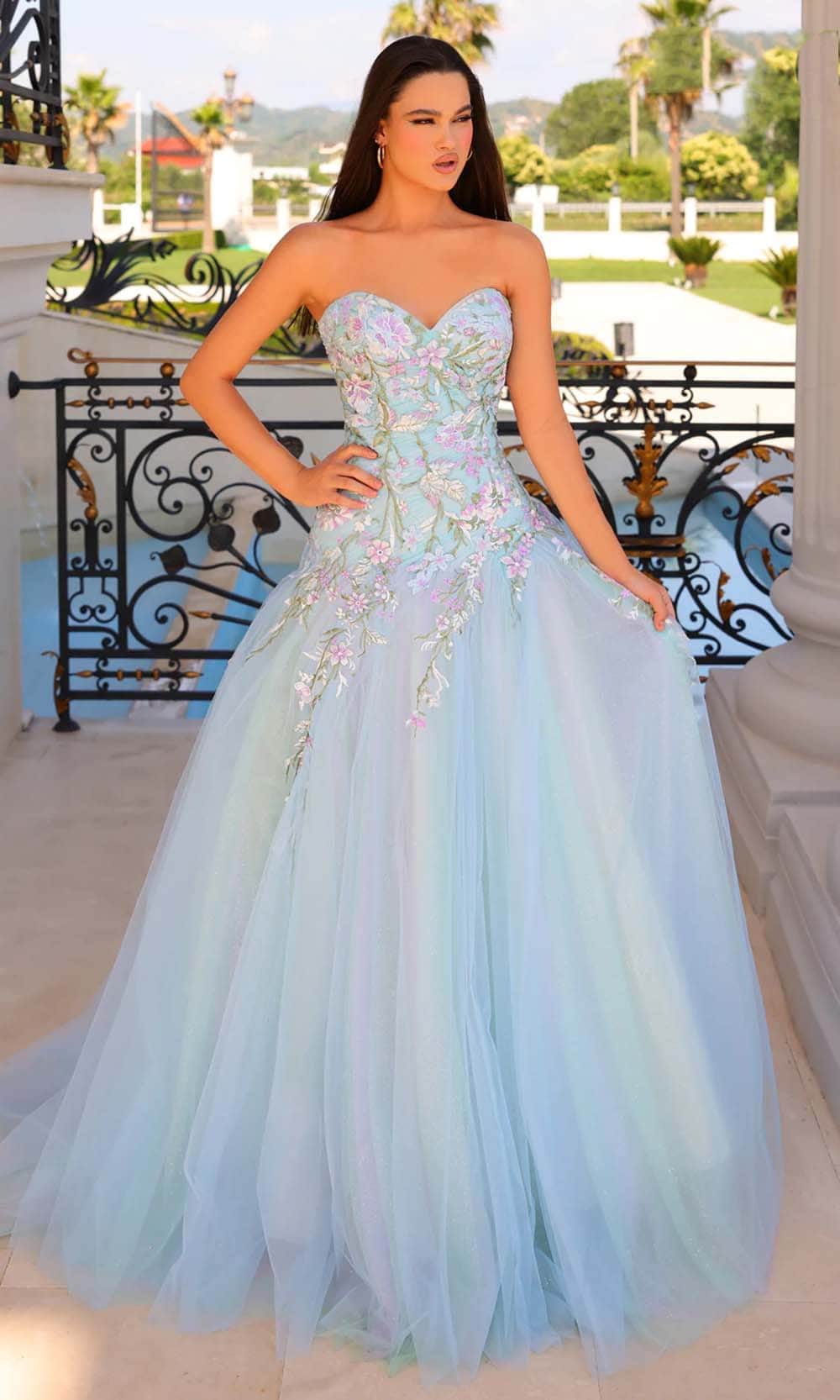 Image of Clarisse 810971 - Embroidered Sweetheart Prom Gown