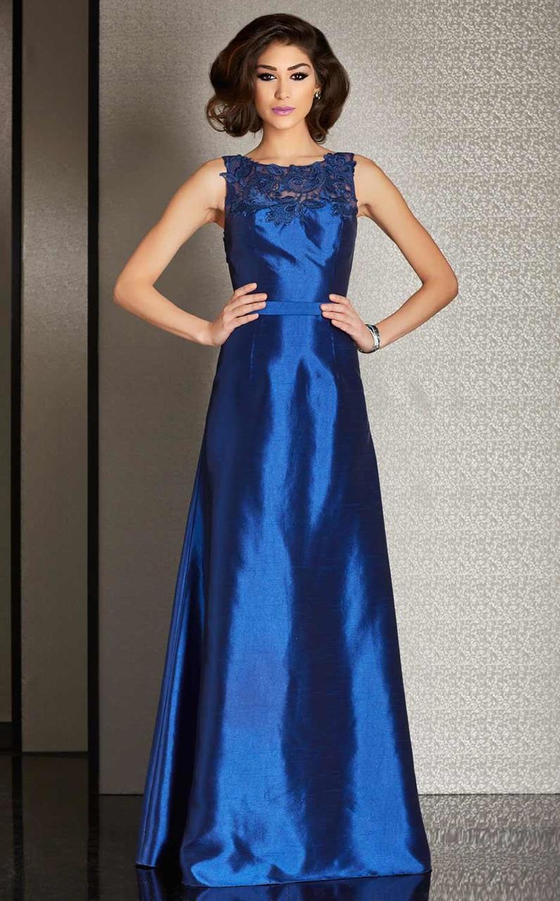 Image of Clarisse - M6235 Sleek Floral Illusion Evening Gown