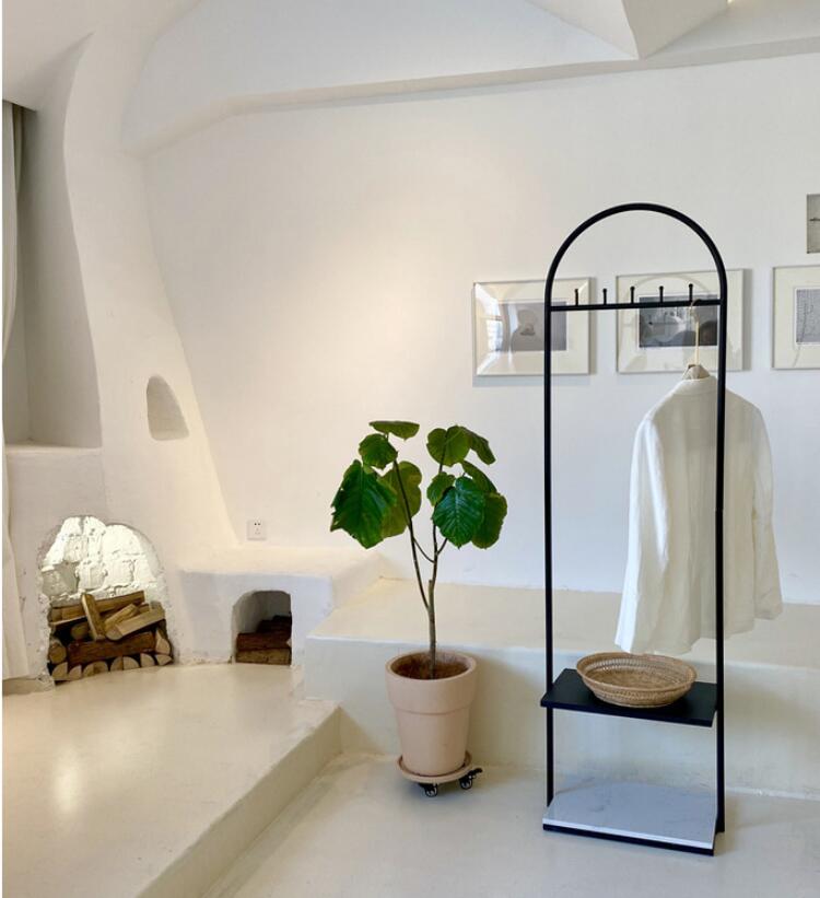 Image of Clothes rack light luxury landing Bedroom Furniture hanging clothing shelf northern Europe simple modern cloth racks