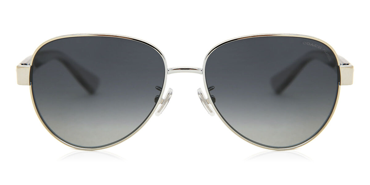 Image of Coach HC7111 L1128 Polarized 9001T3 Óculos de Sol Prata Feminino PRT