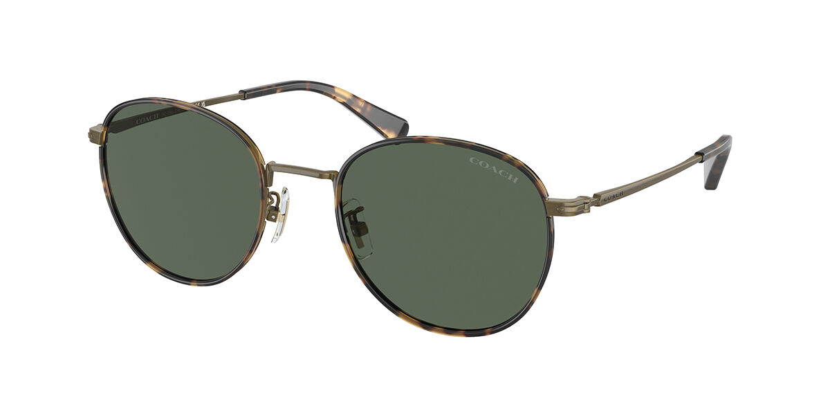 Image of Coach HC7163 CR631 933371 52 Lunettes De Soleil Homme Dorées FR