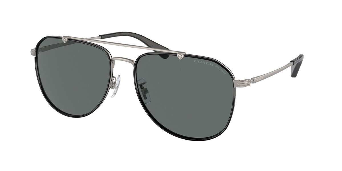 Image of Coach HC7164 CR626 Polarized 936881 Óculos de Sol Pretos Masculino BRLPT