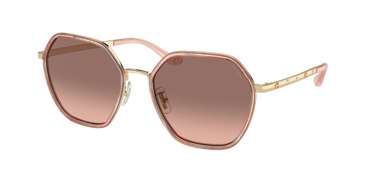 Image of Coach HC7167B CS543 944413 56 Lunettes De Soleil Femme Dorées FR