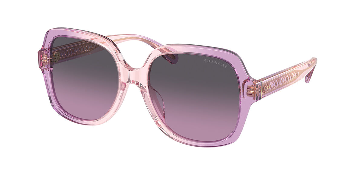 Image of Coach HC8395U CR614 581390 54 Lunettes De Soleil Femme Roses FR