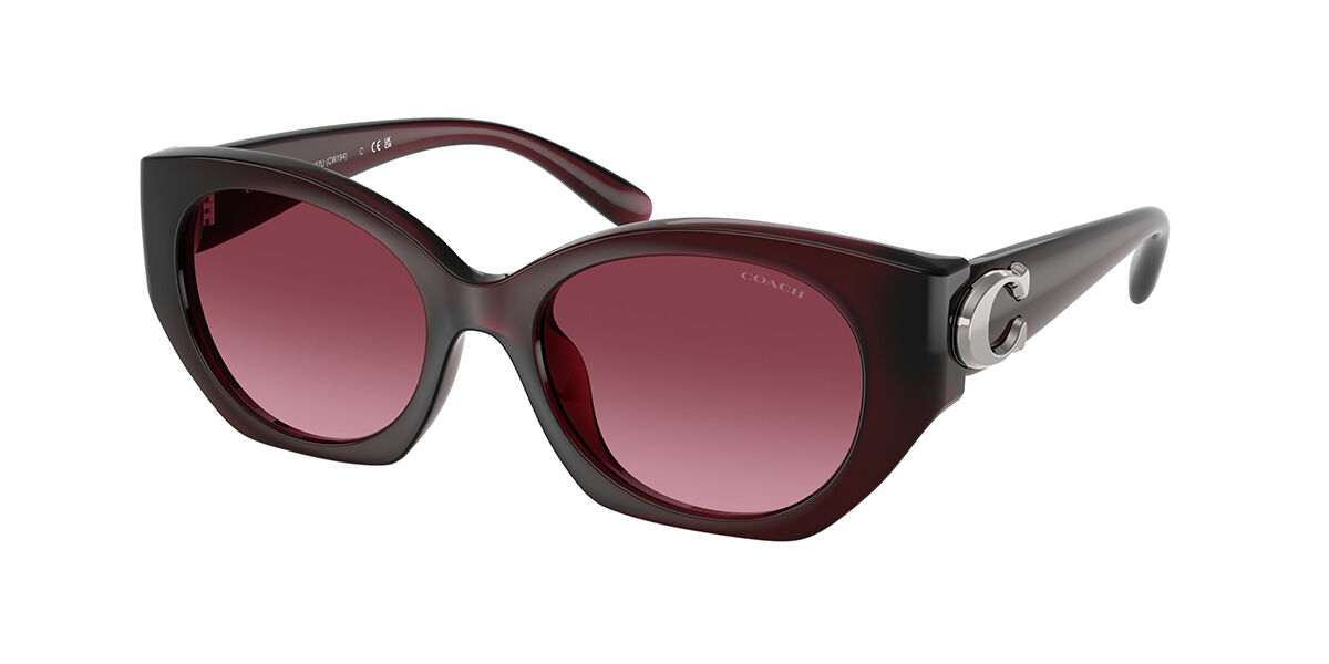 Image of Coach HC8407U CW194 53938H 52 Lunettes De Soleil Femme Bordeaux FR