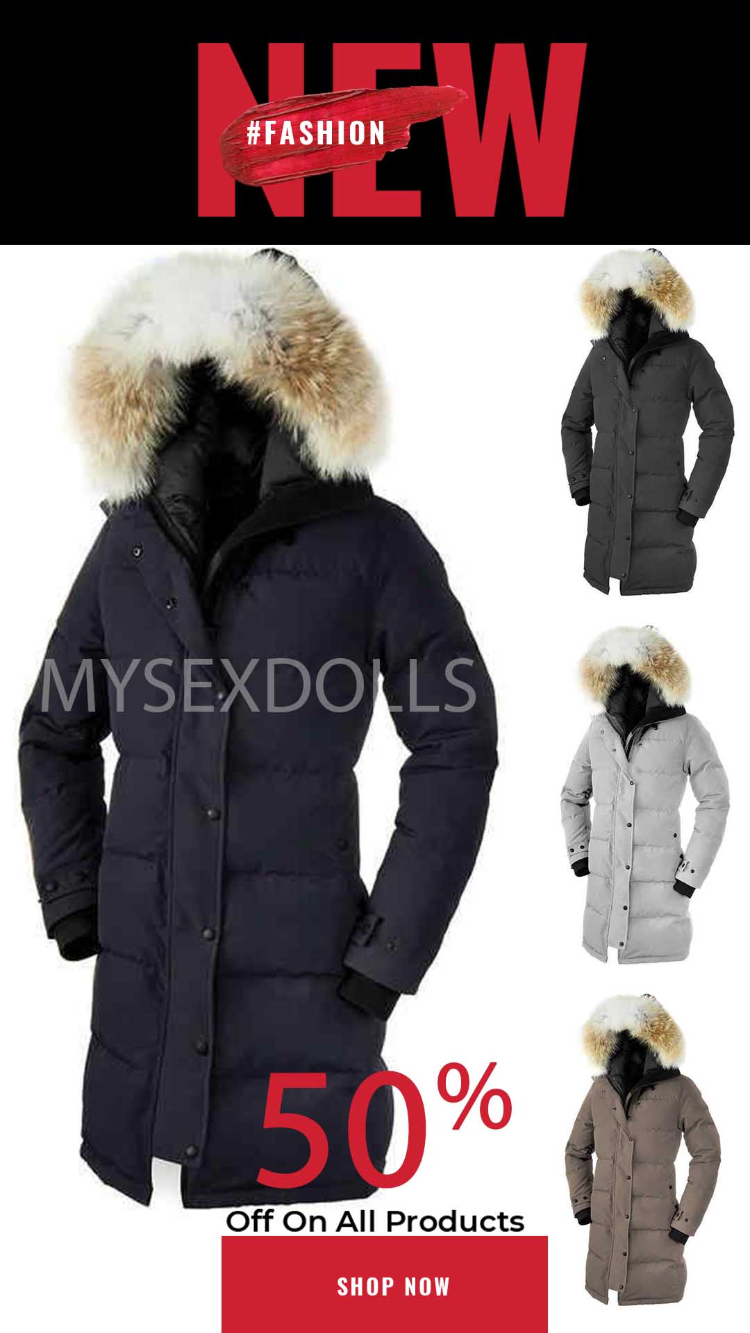 Image of Coat Women WINTER down jacket with HOOD/Snowdome jackets Real wolf fur Collar Duck parkas factory clear coats Windbreaker Warm Zipper Thick parka