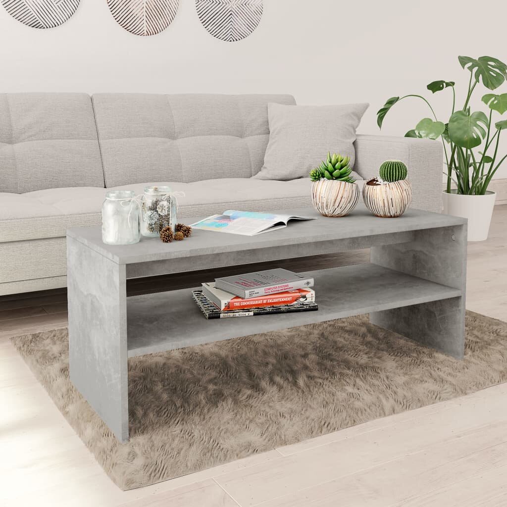 Image of Coffee Table Concrete Gray 394"x157"x157" Chipboard