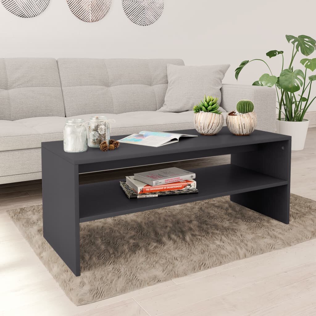 Image of Coffee Table Gray 394"x157"x157" Chipboard