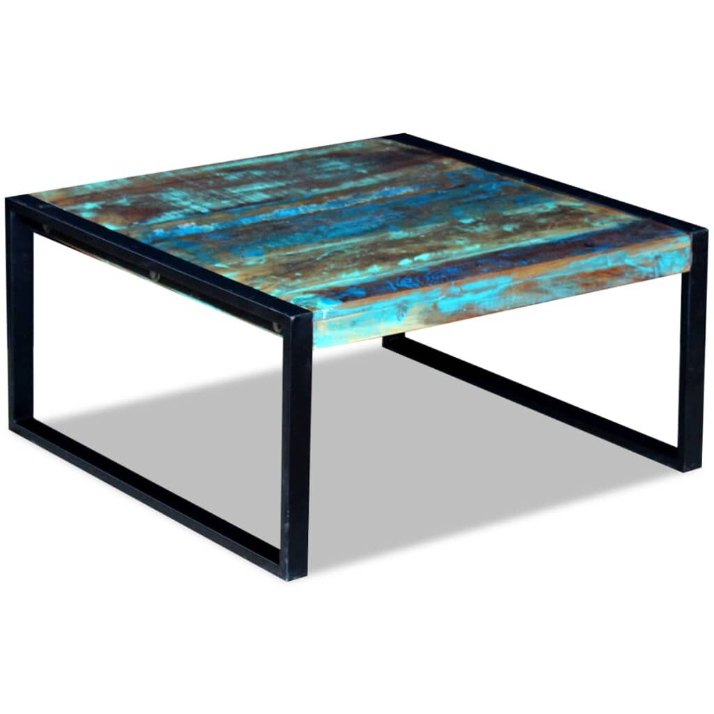 Image of Coffee Table Solid Reclaimed Wood 315"x315"x157"