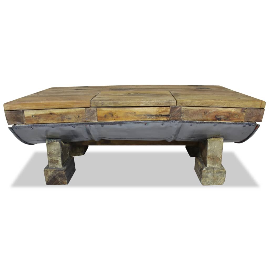Image of Coffee Table Solid Reclaimed Wood 354"x197"x138"