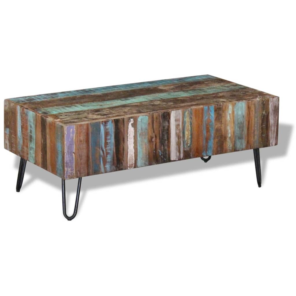 Image of Coffee Table Solid Reclaimed Wood 394"x197"x15"
