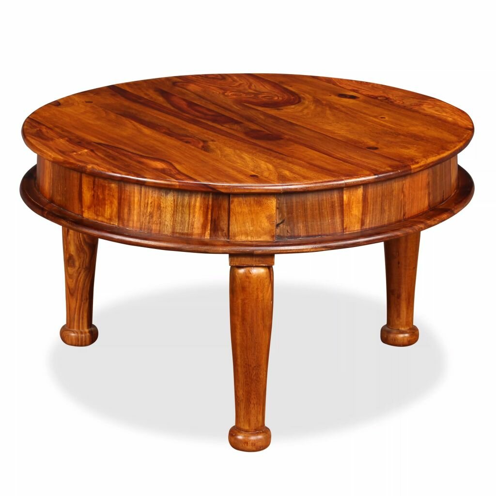 Image of Coffee Table Solid Sheesham Wood 276"x276"x157"