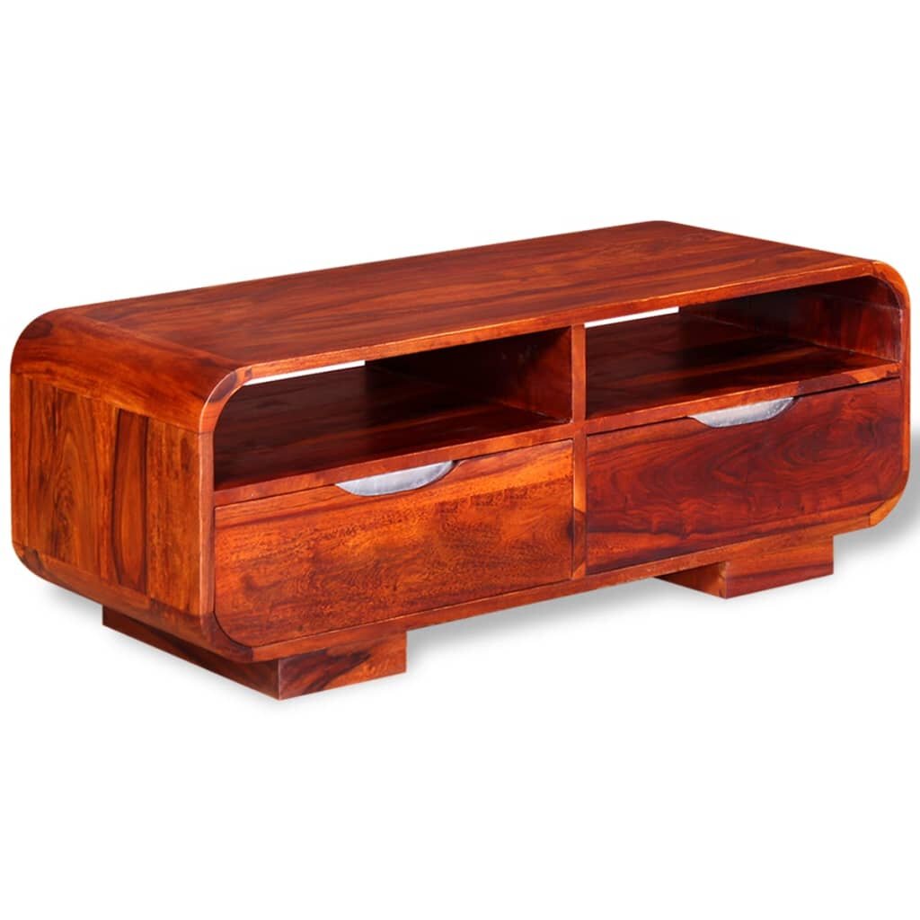 Image of Coffee Table Solid Sheesham Wood 354"x157"x138"