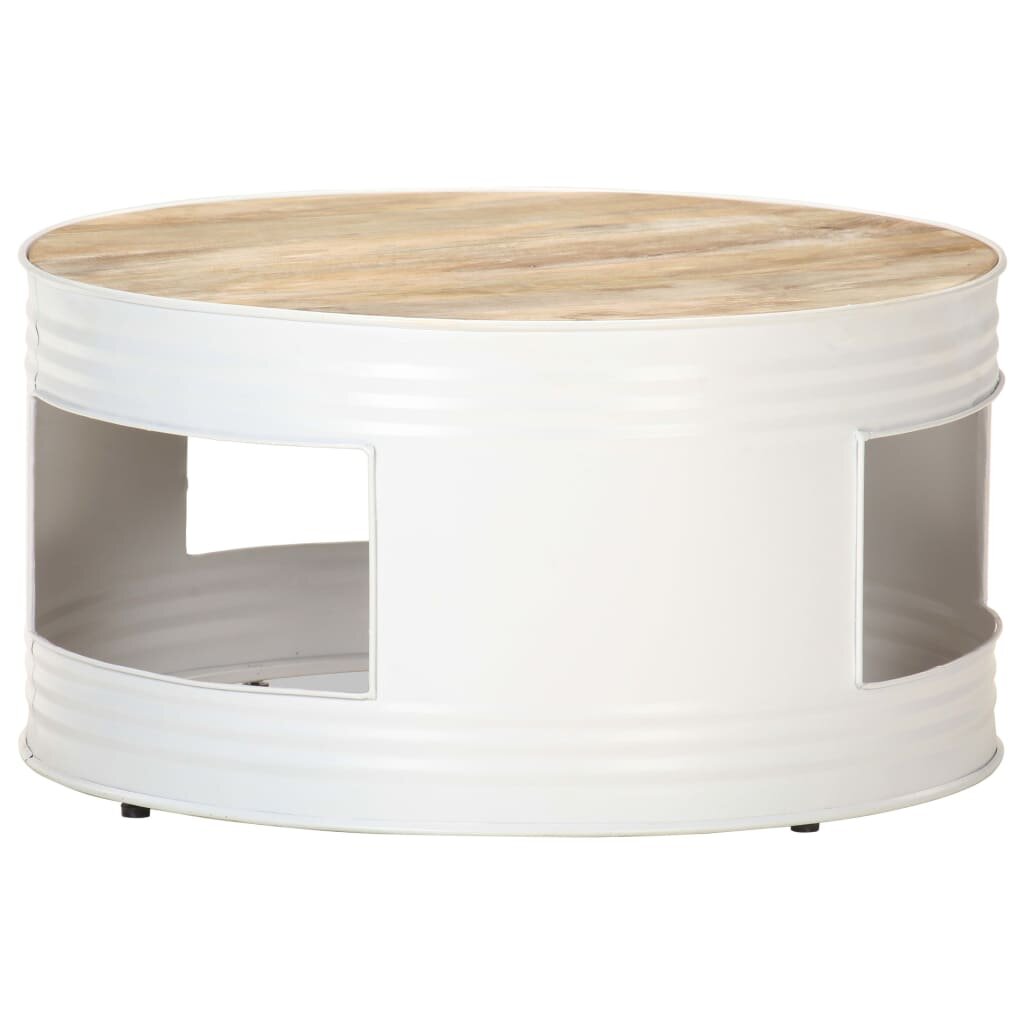 Image of Coffee Table White268"x268"x142" Solid Mango Wood
