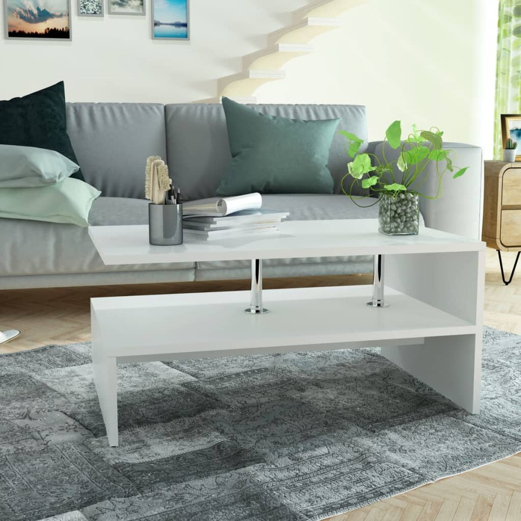 Image of Coffee table 90x59x42 cm chipboard white
